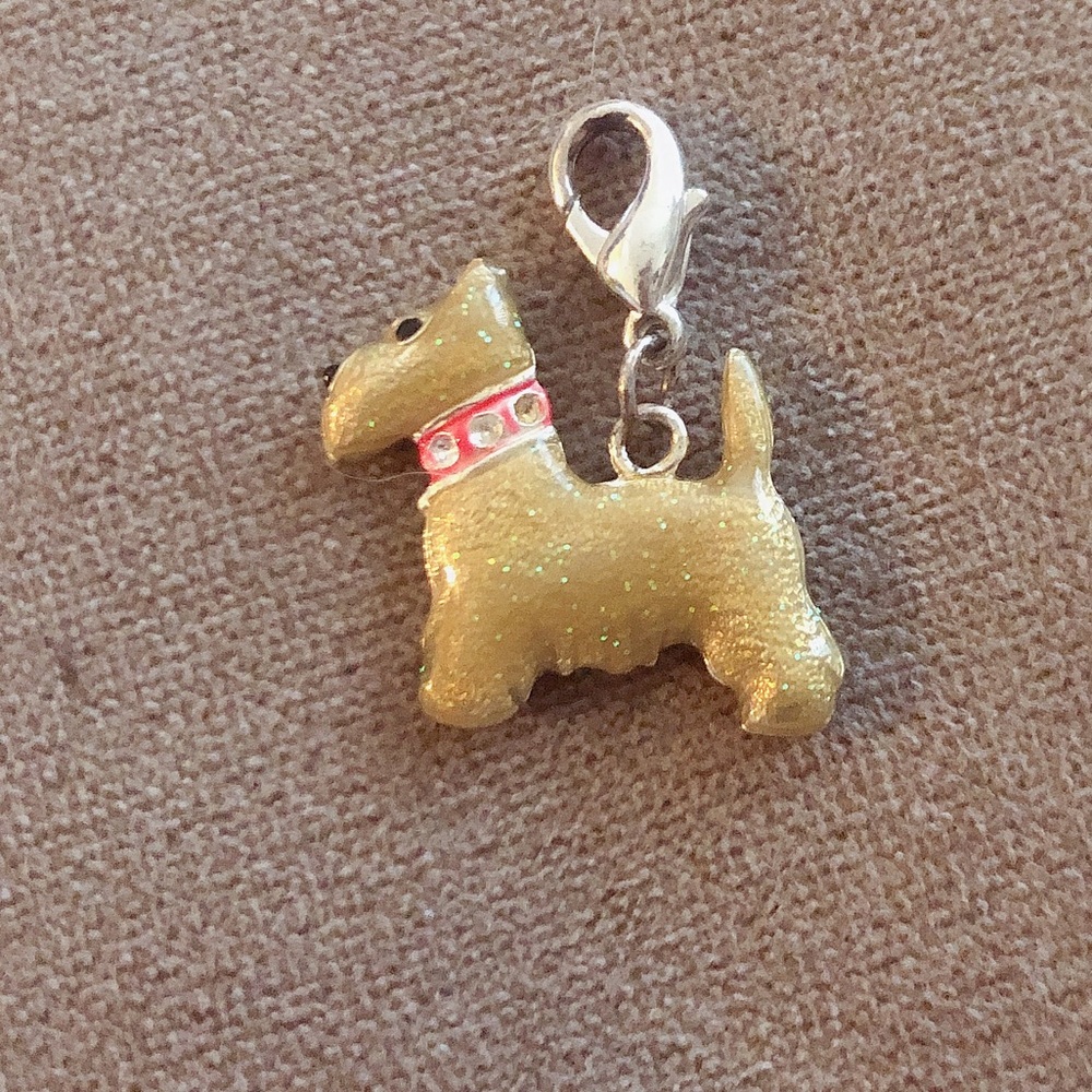 White Fox Terrier Dog Pendant